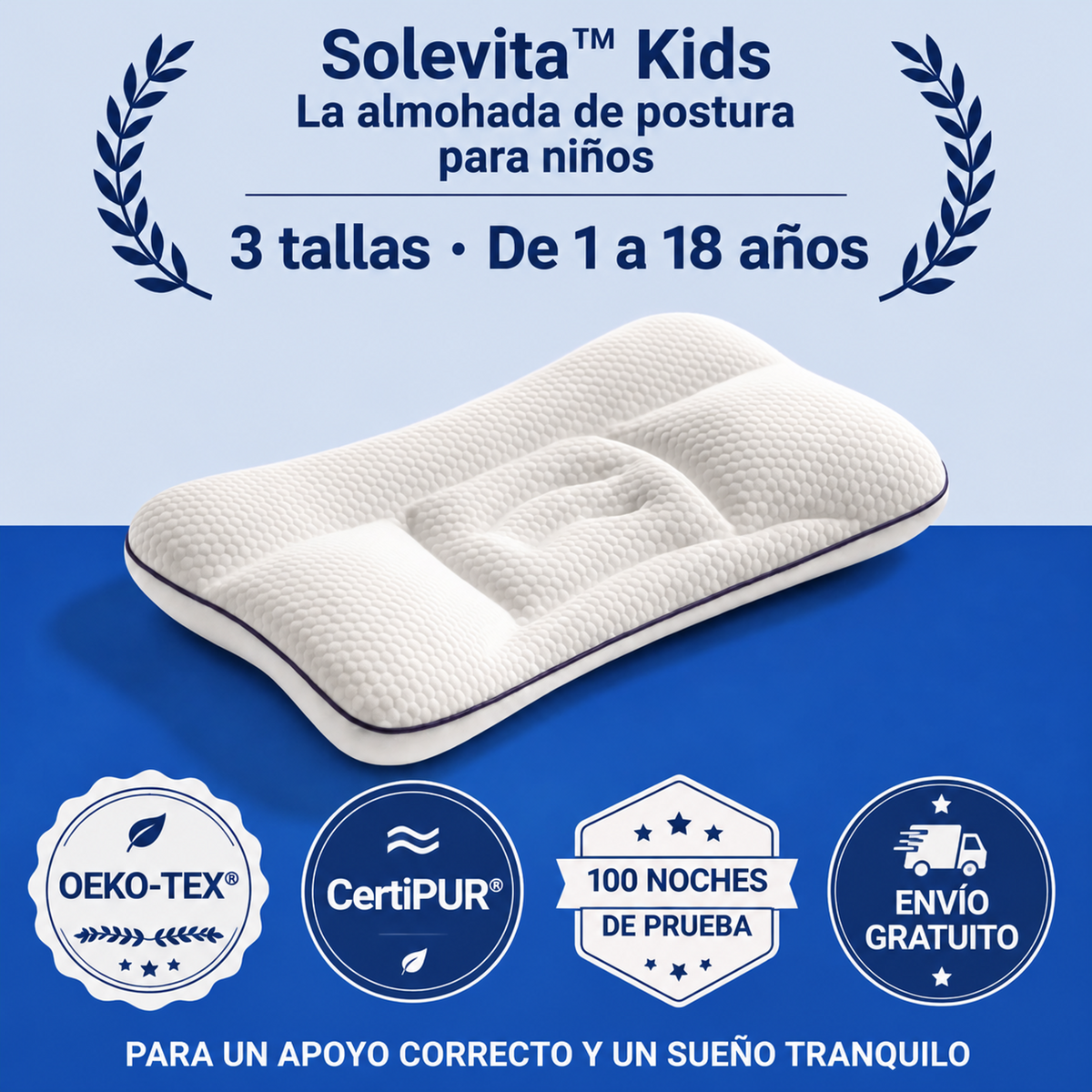 Solevita™ Kids — La Almohada de Postura para Niños
