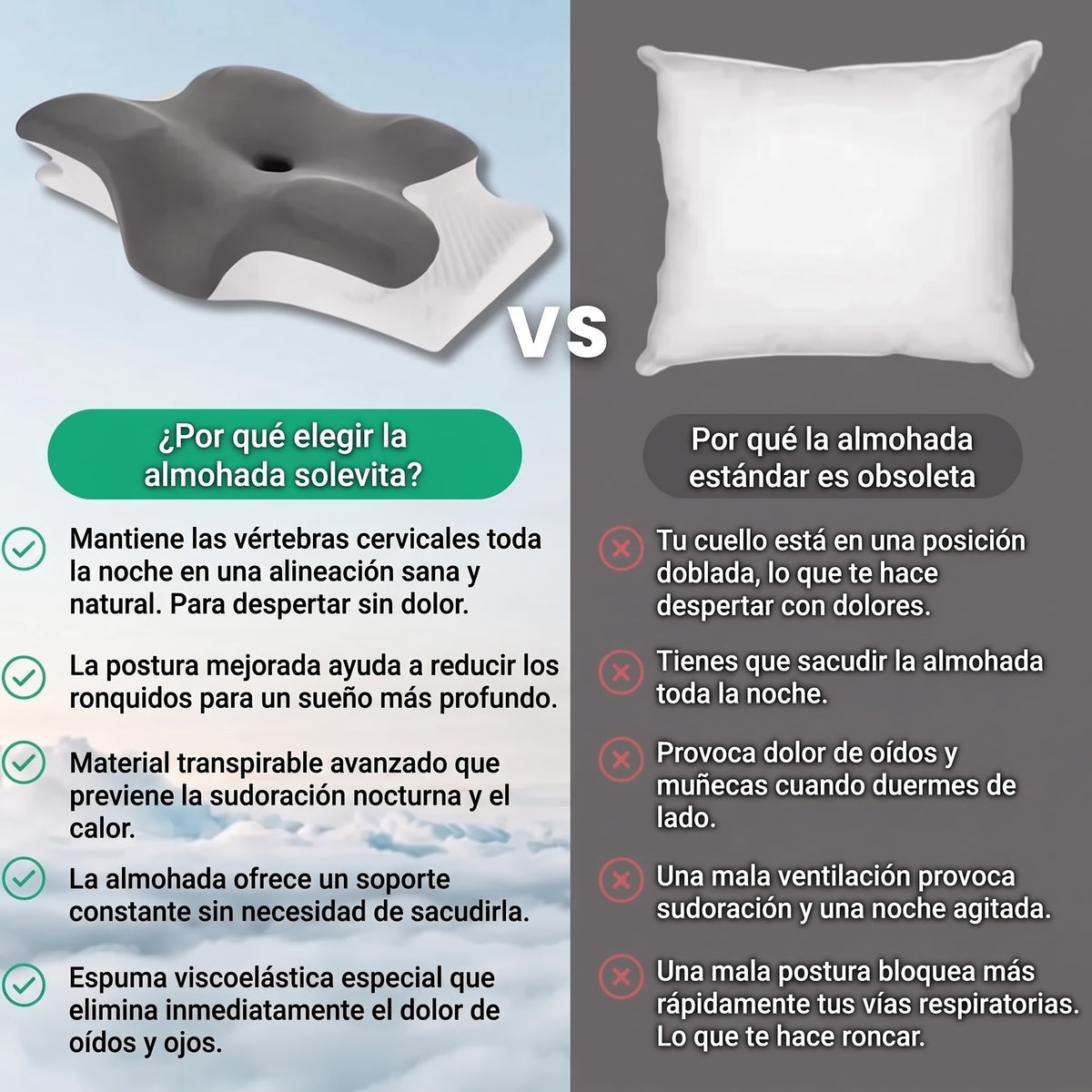 Solevita™ Almohada Ergonómica