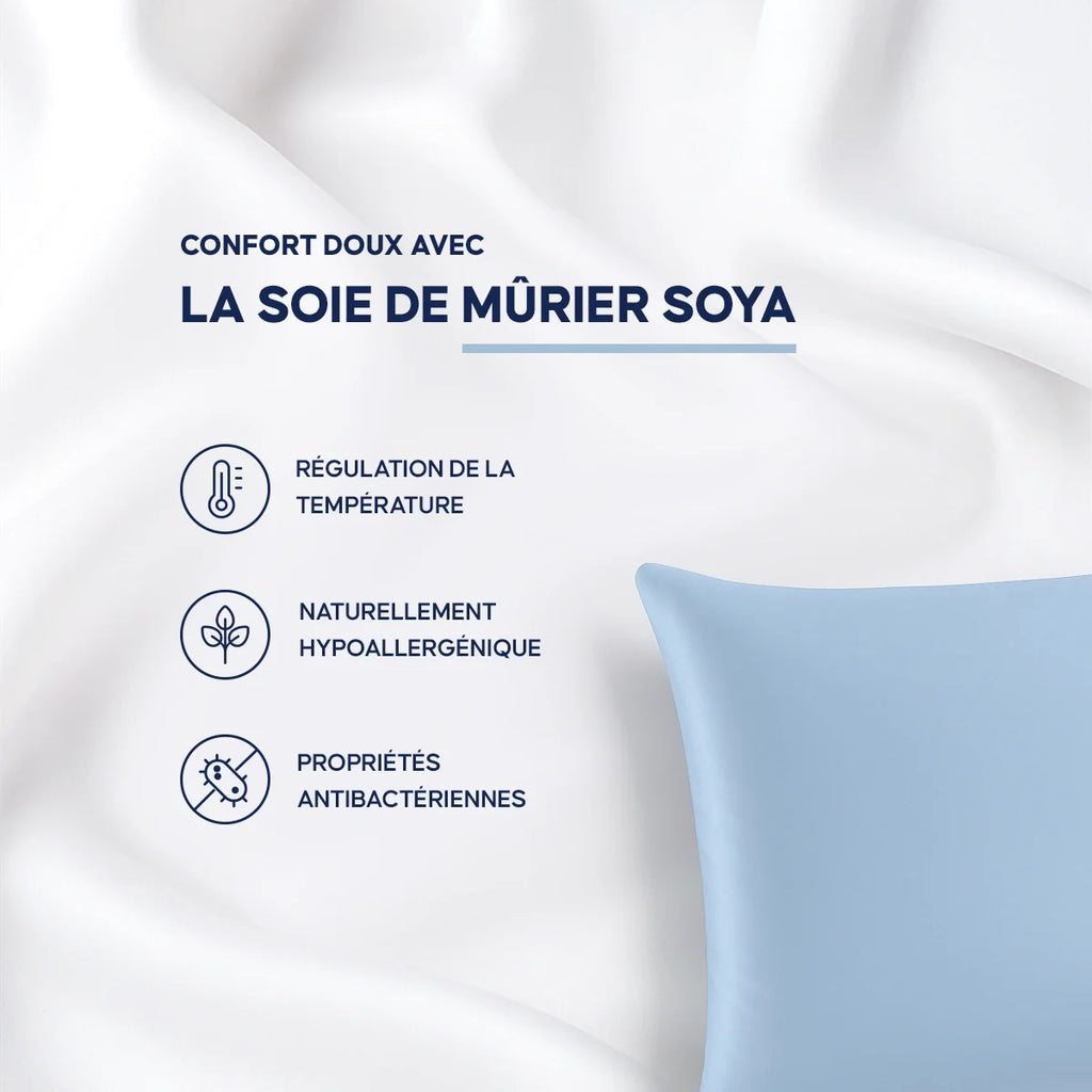 Funda de Almohada de Seda Natural Solevita